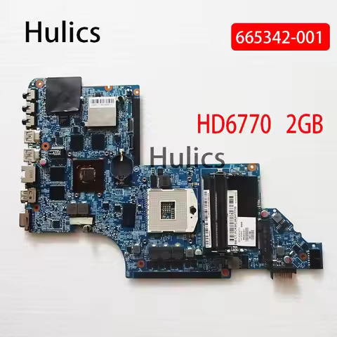 Hulics Used 665342-001 Laptop Motherboard For HP Pavilion DV6T DV6-6000 Mainboard HD6770 2GB DDR3 21