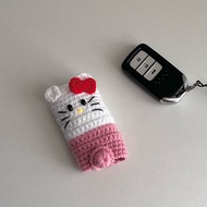 Fiona's Crochet Sanrio Hello Kitty Car Key Cover/Key Protector for Perodua/Toyota/Honda/Proton 凯蒂猫车钥