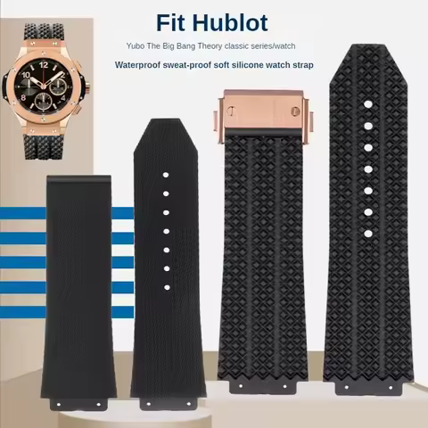 Compatible Men's Sport Accessories For Hublot Silicone Sweat-proof Watch Strap Yubo Big Bang Classic