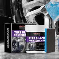 Tire Shine Wax Tire Shine Tire Coating Paste Car Tire Polish Tire Dressing Paste with Sponge Brighte