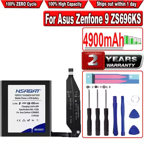 HSABAT 4900mAh C11P2102 Battery for ASUS Zenfone 9 Zenfone9 ZS696KS