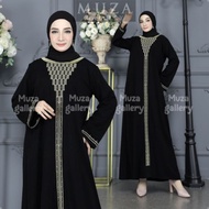 Keren Muza Abaya Syari Hitam Abaya Turkey Piramid