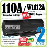 2x Compatible to H* 112A W1112A W1110A 110A to H* Laserjet H* MFP 136a 136w H*108A 108A 108w H*108W