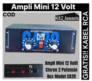 Power Ampli Mini Stereo 2 Chanel 2X30 Watt 12 Volt Model CA 20 - Power Rakitan 5Volt Free Kabel AUX