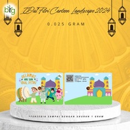 Emas Logam Mulia 24K BIG Gold 0,025 Gram , Edisi Hari Raya Idul Fitri Ramadhan Lebaran Eid Mubarak New