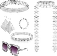 Pack of 6 1970s Disco Accessories, Disco Outfit Women's Accessories, Disco Ball Costume Accessory Se
