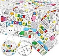 82.7 x 47.2inch Giant Back To School Coloring Table Cloth for Kids Large First Day Of School Colorin