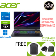 Acer Nitro 5 AN515-58-57H2 15.6" FHD 144Hz Gaming Laptop ( I5-12500H, 8GB, 512GB SSD, RTX3060 6GB, W11 )