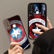Casing For VIVO 1901 1902 1904 1906 1915 1940 V1901A Marvel Captain Shield Soft TPU drop proof phone