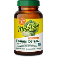 MegaFood Vitamin D3 5000 IU (125 mcg) - Vegetarian Supplements with Vitamin D3 K2 - Supports Bones, 