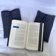 Book Sleeve Small | Cloth Book Bag | Pouch Novel - Black Denim