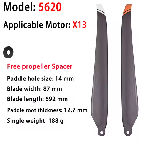 Hobbywing 5620 Propeller Blade FOC Folding Carbon Fibre CW CCW 56 Inches for X13 Motor Power System