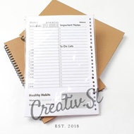 [WRITE.ID] Basic Loose Leaf Cashbook Daily Weekly Monthly Planner 100 Gsm B5 B5 Paper Refill