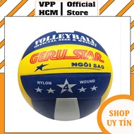 Quả Bóng Chuyền Cao Su Geru V4 Banh Chuyền Size 4 Tặng Kim Bơm Lưới Đựng Bóng