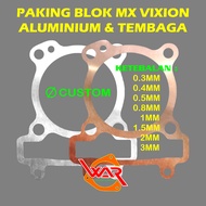 BOTTOM Gasket VIXION MX 135 MX KING 150 Copper Aluminum Block Gasket For VIXION JUPITER MX 135 MX KI