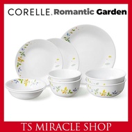 CORELLE KOREA Romantic Garden 9p Korean Type Tableware Set for 2 Persons Round Plate / Dinnerware / Rice bowl,Soup Bowl
