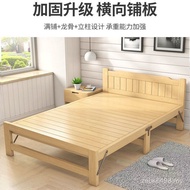 Foldable Bed Rental Room Bed Adult Solid Wood Simple Durable Single Bed Rental Room Bed Children's B