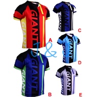 Giant Mens Bike Cycling Jersey Short Sleeve Tops with Half Zip