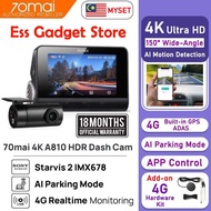 MY SET 70mai A810 4K Dash Cam Dual Vision Car Recorder with GPS ADAS | Sony Starvis 2 IMX678 image s