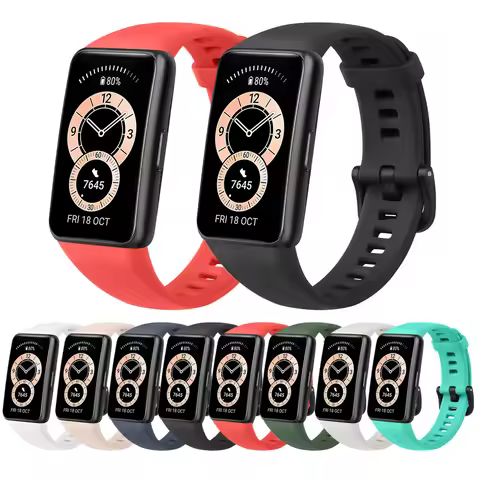 Soft TPU Strap For Huawei Band 6/Band 6 Pro Strap Sport Bracelet Adjustable Watchband For Huawei Hon