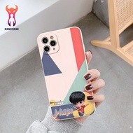 BTS-Jhope anime square border soft case for iPhone 13 12 11 Pro Max SE 2020 X XR XS ip 8 7 6 - e6309