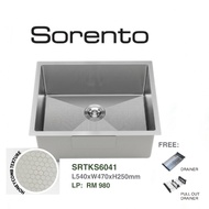 Sorento Kitchen sink SRTKS6041 Honey Comb With Free   Accessories L540xW470x250mm