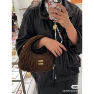 Exclusive First Launch Ceiling Level New Style MuuMiu wander hobo Suede Female Bag, Handbag, Wrist B