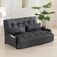 Adjustable Lazy Floor Sofa With Folding Couch Bed And 5-position Backrest, Convertible Bean Bag Sofa