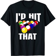 New Limited Funny 8 Ball Men'S Billiards Pool I'D Hit That Design T-Shirt