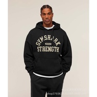 Gymshark Round Neck Pullover Hooded Sweatshirt Casual Sports Training Fitness Men Women Same Style O