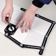 6-piece 1m15 multi-purpose ruler determines angular holes in drilling and cutting when tiling cerami