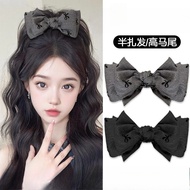 Temperament Bow Hair Clip Women Ball Head Dish Hair Grabbing Clip High Ponytail Hair Clip High Sense
