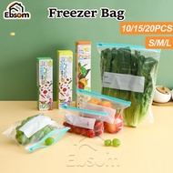 【SG】Freezer Bag Zipper Storage Bag Food Storage Bag Airtight Leakproof Microwave Freezer Safe