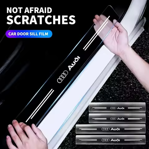 Transparent Car Threshold Protector Strip Sticker For Audi Sline TT Q2 Q3 Q5 Q7 Q8 A3 A4 A5 A6 A7 R8