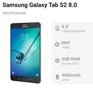 SAMSUNG GALAXY TAB S2 T719 8 32GB ROM 3GB RAM 4G LTE BOX PACK