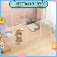 Renna's Dog Fence Stackable Pet Fence Cat Fence For Dog With Door Rabbit Fence Dog Cage Pet Cage