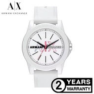 [Official Warranty] Armani Exchange AX4372 Women's Three-Hand White Silicone Watch