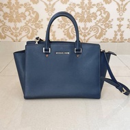 Preloved MK Michael Kors Selma Large Navy Bag - Tas MK Original