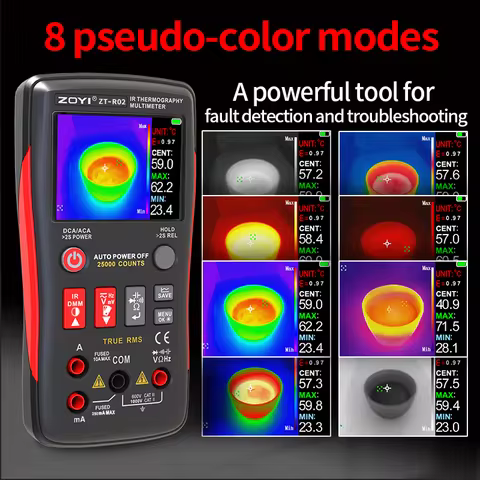 ZOYI ZT-R02 | Thermal Imaging Multimeter | Infrared Thermometer for Floor Heating & Industrial Elect
