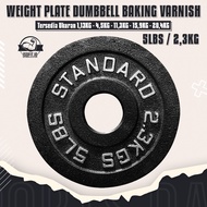 Isofit.id BV Electroplated Weight Plate Barbell [5LBS] / Barbell Weight Plate / Iron Dumbell Plate
