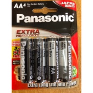 BATTERY PANASONIC EXTRA HEAVY DUTY AA4 4PCS/PACK BLACK R6NPT/4B1F UM-3SHD/4B 1F