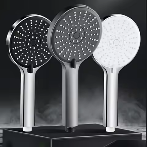 5-speed Booster Large Panel Strong Water Shower Head Filter Universal Multi-function Bathroom Handhe