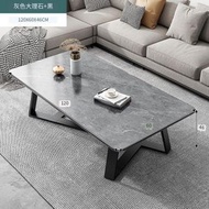 日本熱銷 - 客廳小型茶几-120cm灰大理石紋+黑架