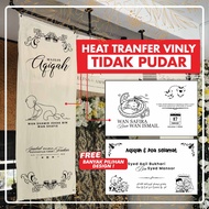 DIY AQIQAH Kain Rentang Klasik - banner kain belacu | kain backdrop | akikah | majlis