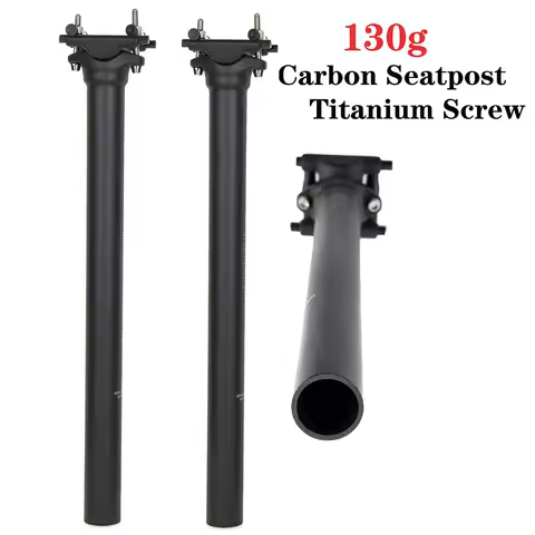 Ultralight Full Carbon Seat Post Road Bike Seat Mountain Bicycle Seatpost UD Black Length 350 / 400m