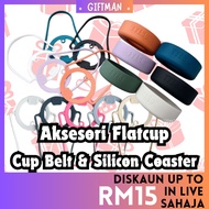Cup Belt and Silicon Coaster Rubber Tangkai Tumbler Tyeso Accessories Flat Cup Office Thumbler Flatc