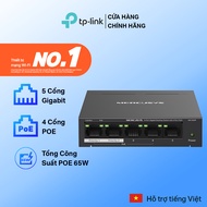 Bộ Switch Chia Mạng Mercusys MS105GP / MS108GP Cổng 10/100/1000Mbps với Cổng PoE+