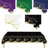 1 TIME USE Raya TableCloth Eid al-Fitr Ramadan Mubarak  Golden Star Moon Kitchen Dining Table Cloth 