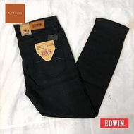 💯Promosi💯Men Jeans Black Straight Cut EdwIn Long Pant Seluar Panjang Hitam Black Jeans Seluar Lelaki