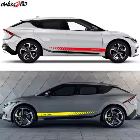 For KIA EV6 EV2 EV3 EV4 EV5 Stonic Niro Ceed GT-LINE Sport Stripes Car Body Door Side Deocr Sticker